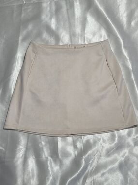 Altar'd State Soft Cream A-Line Mini Skirt